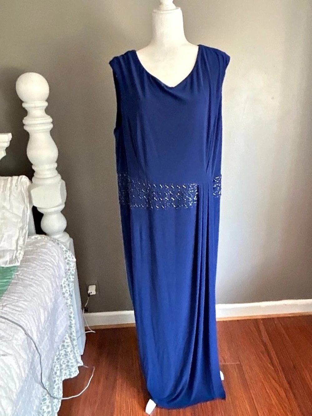 R&M Richards Maxi Dress in Blue Size 20W NWT